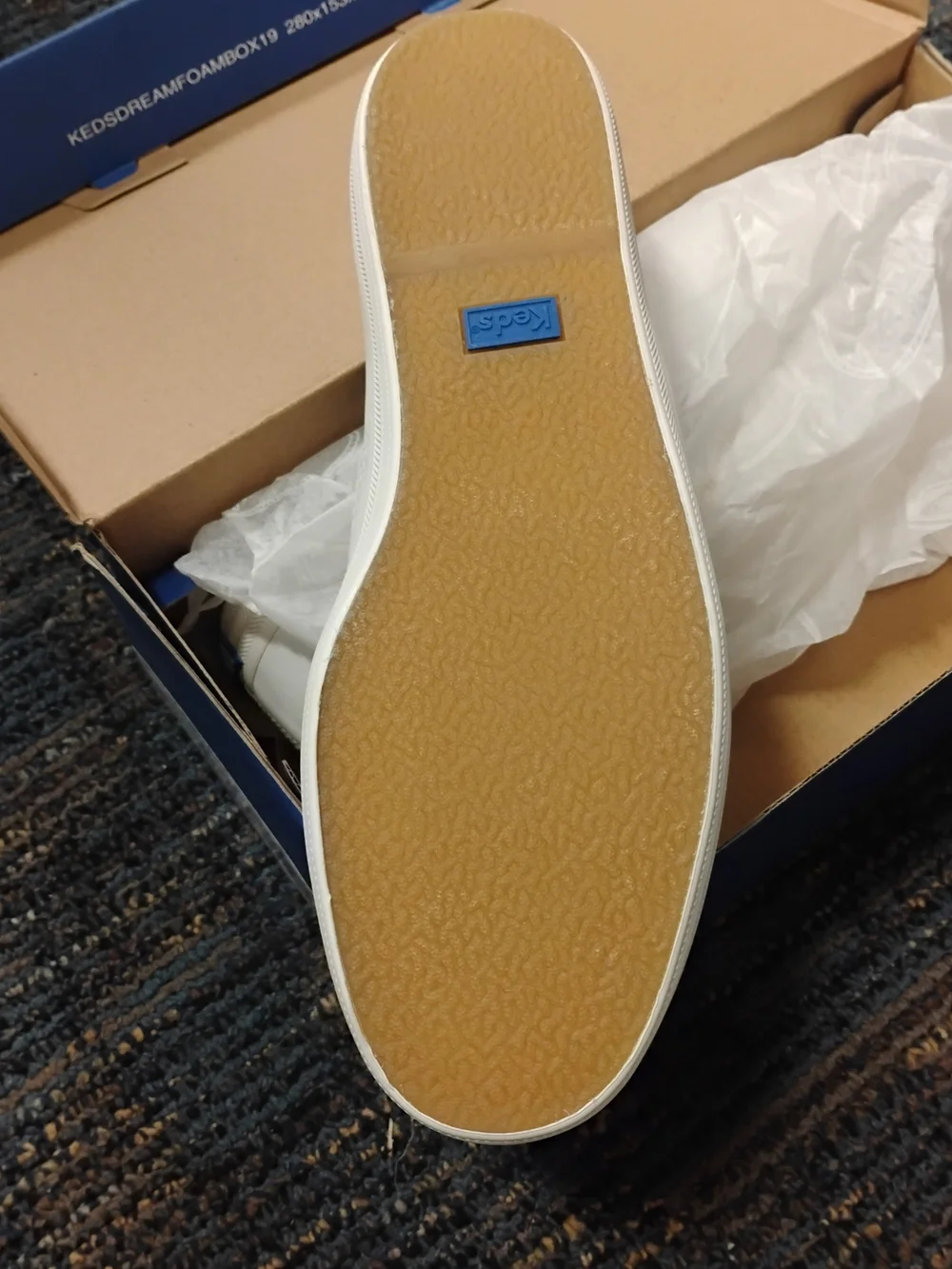 Keds White Leather Lux Sneakers with Gold Accents